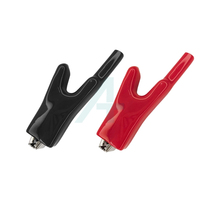 JIALUN 25A 74.5MM Pince crocodile en fer zingué avec connexion à sertir et fiche banane