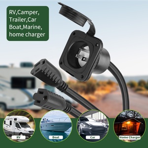 <span class=keywords><strong>Accessoires</strong></span> de <span class=keywords><strong>caravane</strong></span> Prise d'alimentation CA 15 ampères 125 V avec cordon d'extension double intégré de 18 pouces NEMA 5-15 - Product Image 6