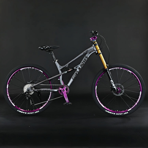 Usine directe 24/26 pouces descente <span class=keywords><strong>vtt</strong></span> vélo de <span class=keywords><strong>course</strong></span> système de frein à disque hydraulique 10 vitesses fourche en acier pédale ordinaire - Product Image 4