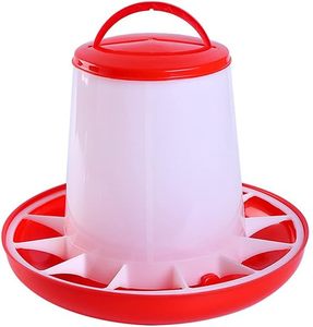 Nouvelle mangeoire automatique pour poulets en plastique rouge et blanc, mangeoire multi-capacité pour les élevages avicoles - Product Image 1