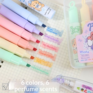 Mini Marcador Fluorescente de Punta Única, Marcadores Fluorescentes de Alta Capacidad en 6 Colores, Marcador Fluorescente Suave para los Ojos - Product Image 4