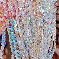 Perles en verre facettées en forme de cœur, 10 mm, 14 mm, 100 pièces, trou droit, pour bracelets et accessoires vestimentaires