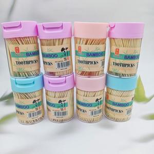 Porta palillos creativo con tapa abatible, porta palillos de bambú desechable de doble punta, brochetas de frutas, palillos, restaurante - Product Image 1