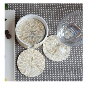Juego de Posavasos de Nácar Únicos al por Mayor, Posavasos de Mosaico para Tazas de Café, Fabricante de Vietnam, Tapetes y Almohadillas - Product Image 6