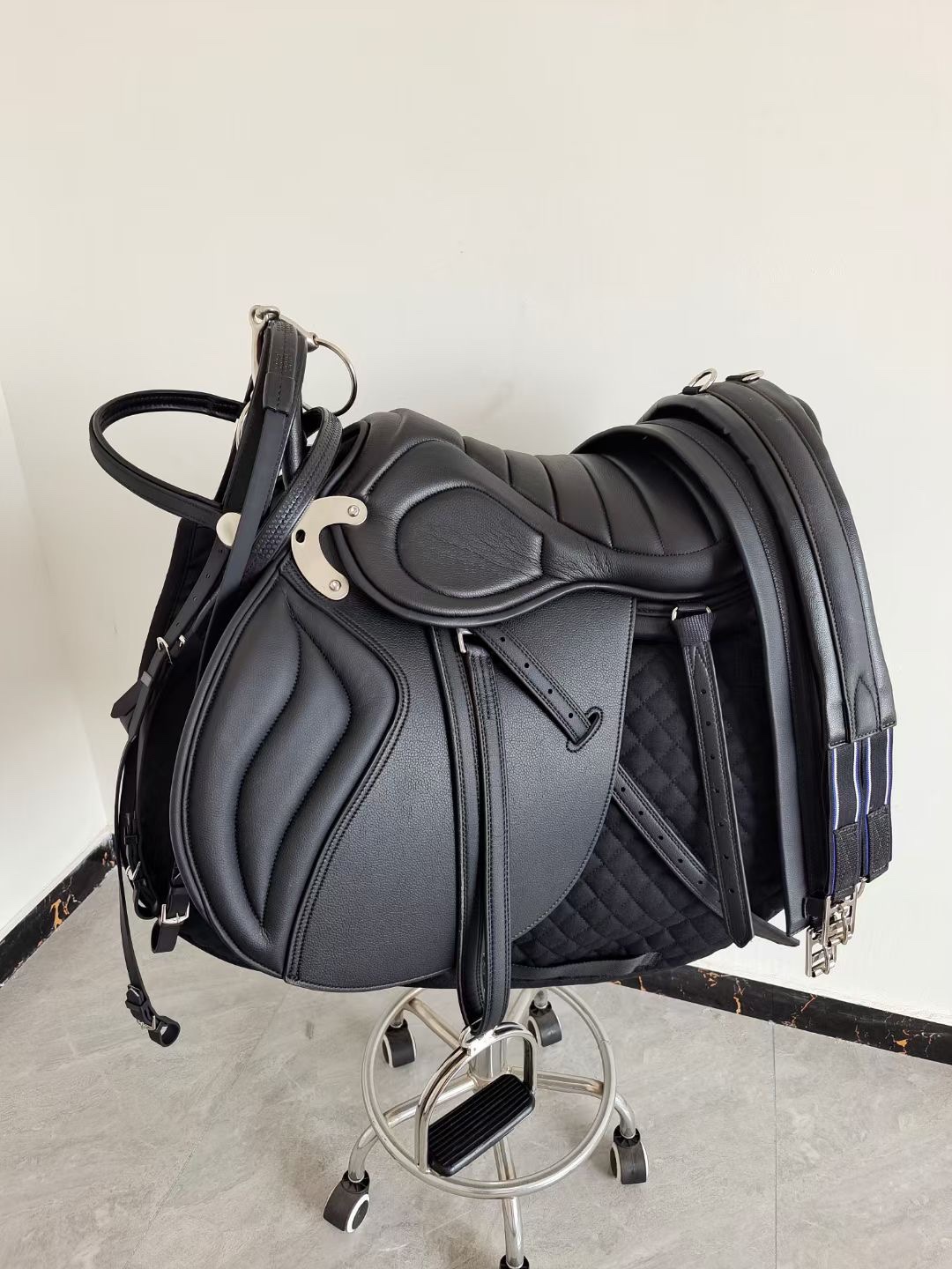 Conjunto completo de cinturón abdominal doble de resistencia negro