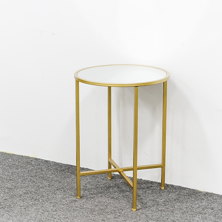 Modern Nordic luxury Round coffee Table Living Room Furniture Sofa Glass Gold Metal Side Table