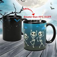 2023 chaleur Halloween tasse à langer en céramique couleur changeante squelette tasse magique tasse à café tasse à thé parfait nouveauté cadeau