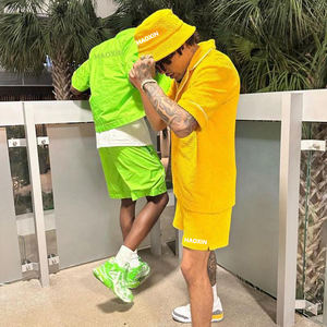 Ensemble de survêtements pour hommes avec logo personnalisé, vêtements streetwear, tenue deux pièces, shorts, t-shirts, ensembles deux pièces <span class=keywords><strong>pantalon</strong></span> et t-shirt - Product Image 2