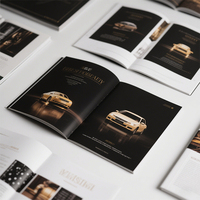 Brochure, catalogue, livret personnalisés en couleur, impression offset, respectueux de l'environnement, estampage à chaud doré, papier couché, service haute définition