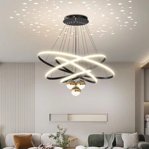 Luce Post-moderna di lusso soggiorno luce stellata luce del cielo stellato luce ciondolo creativo <span class=keywords><strong>lampadari</strong></span> a Led rotondi per Villa ristorante - Product Image 6