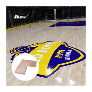 Vernis mat en érable FIBA Plancher de terrain de sport de basket-ball d'intérieur en bois dur Érable le dernier dans les appartements pour Coliseum Squash - Product Image 3