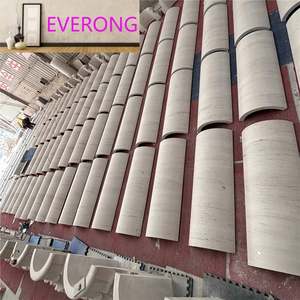 <span class=keywords><strong>Colonne</strong></span> romaine creuse <span class=keywords><strong>en</strong></span> pierre calcaire beige veinée naturelle, taille personnalisée, style design moderne - Product Image 2