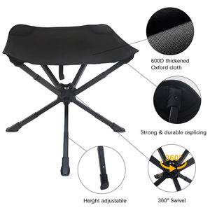 Portátil y Ligero 360 °   <span class=keywords><strong>Silla</strong></span> Plegable Giratoria para Camping, 3 Niveles de Ajuste de Longitud, <span class=keywords><strong>Silla</strong></span> para Senderismo y Excursionismo al Aire Libre - Product Image 3