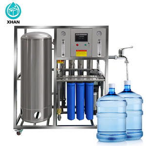 1000L/H Skid-Mounted Well/Ground/River Water Reverse Osmosis Industrial Pure Water System Stainless Steel Storage Tank Pump 10kW