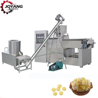 Ligne de production de snacks extrudés entièrement automatique, contrôlée par PLC, en acier inoxydable, pour chips, bugles et granulés 3D