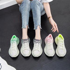 Zapatillas de Moda para Mujer con Logotipo Personalizado y Pedrería, Talla Grande, Estilo Chunky - Product Image 4