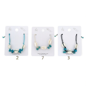 Angelina Shell Turquoise <b>Beaded</b> <b>Bracelet</b> Stainless Steel Bohemia Style Unisex Gift Jewelry Ref 44973 - Product Image 1