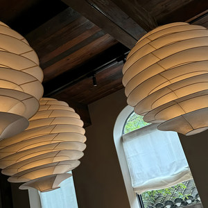 Japanese Wabi Sabi Style Chandelier Round White Six Head E27 Energy Saving Lamp For <b>Dining</b> Room Home Decor <b>Lighting</b> Fixture - Product Image 4