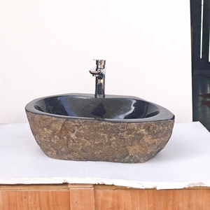 Lavabo en marbre Pebble pour comptoir, lavabo <span class=keywords><strong>de</strong></span> salle <span class=keywords><strong>de</strong></span> bain <span class=keywords><strong>haut</strong></span> <span class=keywords><strong>de</strong></span> <span class=keywords><strong>gamme</strong></span>, vente directe usine pour hôtels et villas - Product Image 2