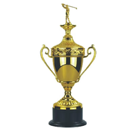 Haute Qualité Classique Golf Métal Trophée Coupe Premium Trophées Médailles Plaques Souvenirs Trophée De Football Personnalisé