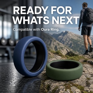 เคสซิลิโคน Oura Ring 5/4 Galaxy Ring RingConn Ultrahuman สีเขียวน้ำเงิน สำหรับปกป้องแหวนสมาร์ทฟิตเนส เหมาะสำหรับการฝึกความแข็งแรง ผู้ชาย - Product Image 6