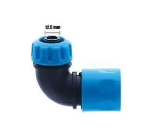 Conector de agua de jardín ABS, conector de tubería de agua suave de 1/2 "(12,5mm), Junta de grifo, carrete de manguera de riego de jardín, conectores rápidos