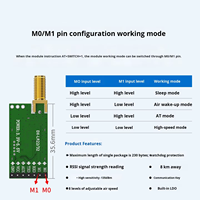 Módulo LoRa SX1262, Transceptor Inalámbrico Serial UART de Largo Alcance (32 km), Reemplaza al SX1278 para Redes de Sensores IoT y Agricultura Inteligente