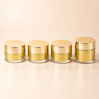 Fournisseur d'emballages cosmétiques HWT, logo personnalisé, surface miroir givrée or argent, 10g 20g 30g 40g 50g, pot en acrylique pour crème de beauté
