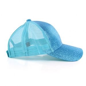 Women Curved Brim Ponytail Baseball <b>Cap</b> 100% Cotton Acrylic Mesh Breathable Sun Protection Summer Outdoor <b>Peaked</b> Hat - Product Image 3