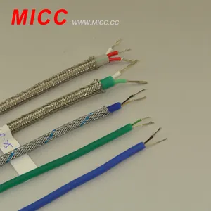 MICC सिलिकॉन रबर समग्र जैकेट लट शीसे रेशा इन्सुलेशन 24AWG प्रकार कश्मीर Thermocouple तार KX-FG/SIL-2 * 7/0.2