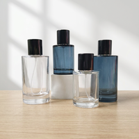Flacon de parfum vide de 50 ml et 100 ml, forme cylindrique, flacon en verre pour parfum, emballage cosmétique, vente en gros de cosmétiques, impression à l'écran