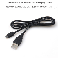 Câble de charge haute vitesse LANO personnalisé USB2.0 vers Micro CE pour appareil photo, ordinateur, lecteur de jeux vidéo