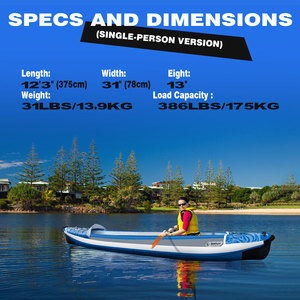 Spatium Nuevo Lanzamiento <span class=keywords><strong>Mejor</strong></span> <span class=keywords><strong>Kayak</strong></span> de Pesca Inflable Barato Tándem para 2 Personas Sit on Top en Venta - Product Image 2