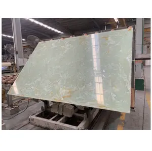 Customized Translucent Artificial Onyx Stone Decorated Alabaster Light Box White Onyx Backlit With Factory Hot Sale