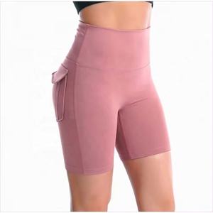 2024 venta al por mayor diseño Sexy para mujer ropa activa sin costuras conjunto de piezas de entrenamiento a juego cintura alta logotipo personalizado gimnasio Fitness Biker corto - Product Image 4