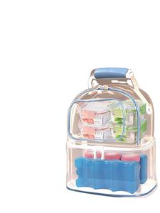 Sac isotherme multifonctionnel en tissu Oxford Sac à dos de rangement ménager Fermeture à glissière Conception portable à double couche - Product Image 4