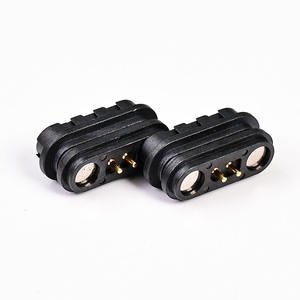 2-poliger magnetischer Pogo-Pin-Anschluss Schwarz Farbe 2,5mm Abstand 2A Nennstrom Stecker-Buchse-Ohr für LED-Signal übertragung auf der Leiterplatte - Product Image 5