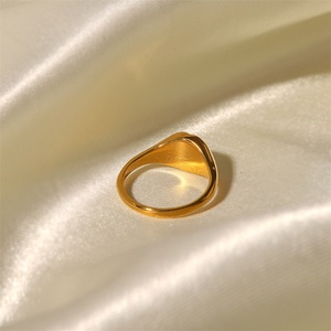 Fashion Fine Stainless Steel Hoop <b>Ring</b> 18k <b>Gold</b> Plated Zircon <b>Rings</b> Women - Product Image 4