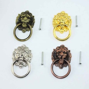 10pcs Lion Head Cabinet Pulls <strong>Knobs</strong> Handles Furniture <strong>Door</strong> Cabinet Drawer Dresser Vintage Pull Handle <strong>Knob</strong> Ring Antique - Product Image 4