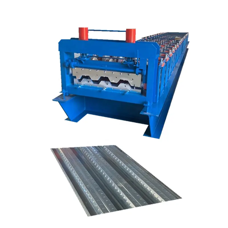 Profiled Steel Sheet Concrete Slab Plate Floor Decking Panel Roll Forming Machine With PLC Control