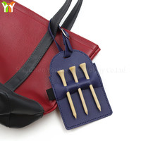 YY Stock Gros Accessoire De Golf En Cuir PU Golf Tee Case Logo Personnalisé Personnalisé Tee Holder Ceinture Cadeau Parfait pour Les Golfeurs