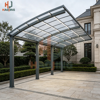 Abri de voiture pliable en aluminium durable pour l'extérieur, résistant aux intempéries et aux UV, abri robuste toutes saisons pour véhicules familiaux et camping-cars (partiel)