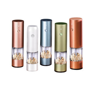 Automatic Salt and <b>Pepper</b> Mill Set Ceramic Burr Rechargeable Large Capacity One Hand Operation Wireless for Dining Table Outdoor - Product Image 4