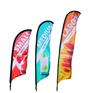 SunshineFactory custom high quality swoop flags auction wholesale blank lemonade candle feather flags printing services sign