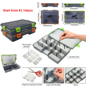Boîtes de pêche étanches, boîte de rangement pour hameçons, boîte de rangement pour Trags, séparateurs réglables transparents, Terminal de pêche (B01) - Product Image 2