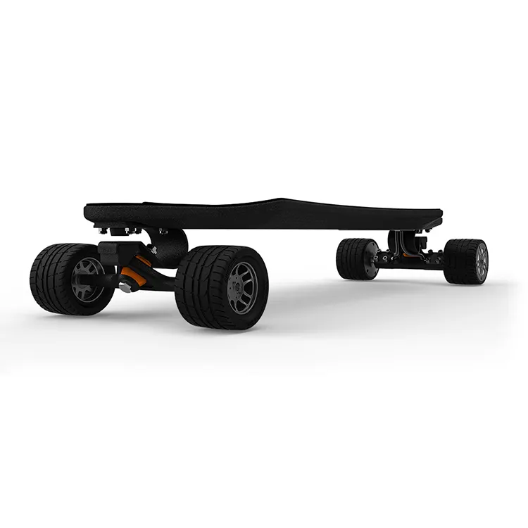 Ad alta Velocità 40-50km/h Dual Hub Impermeabile a distanza di controllo Longboard Skateboard Elettrico Con Ruote In Gomma