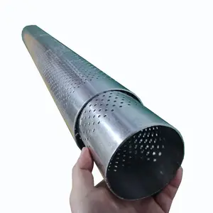 2 X 48 Inch Perforated Stainless Baffle Tubing For Motorcycle And Auto Muffler/exhaust Projects