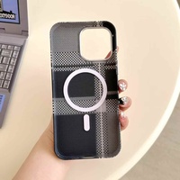 Coque de Téléphone Mobile Accessoire en Fibre de Carbone PC Magnétique de Luxe Originale pour iPhone 12 13 14 15 16 17 Pro Max