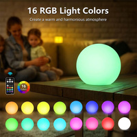 Lámpara Esférica LED RGB de 20 cm, IP65 Resistente al Agua, Flotante, con Control Remoto, Recargable, Regulable, Decoración Moderna para Piscina y Jardín