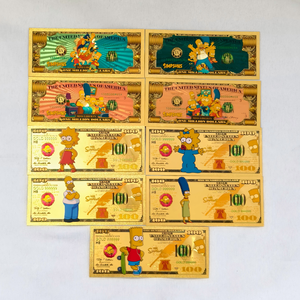 Billetes Conmemorativos de Colección de <span class=keywords><strong>Los</strong></span> <span class=keywords><strong>Simpson</strong></span>, Tarjetas para Regalo de Niño o Souvenir - Product Image 1